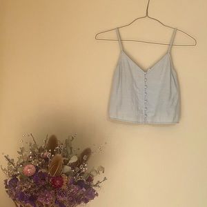 Light blue button down Sky and sparrow tank top size small